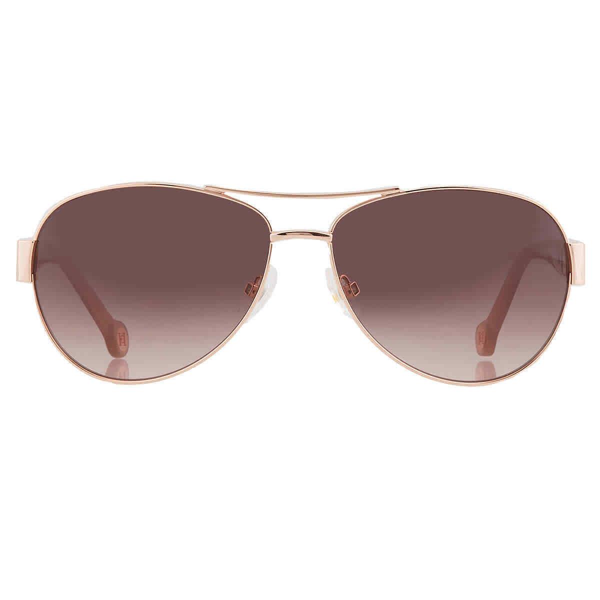 Carolina Herrera Brown Gradient Navigator Ladies Sunglasses Her 0135/S 0DDB/HA