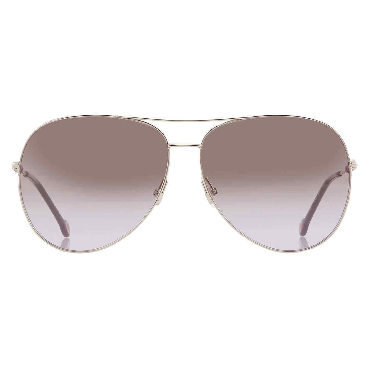 Carolina Herrera Brown Violet Pilot Ladies Sunglasses CH 0034/S 03YG/QR 64