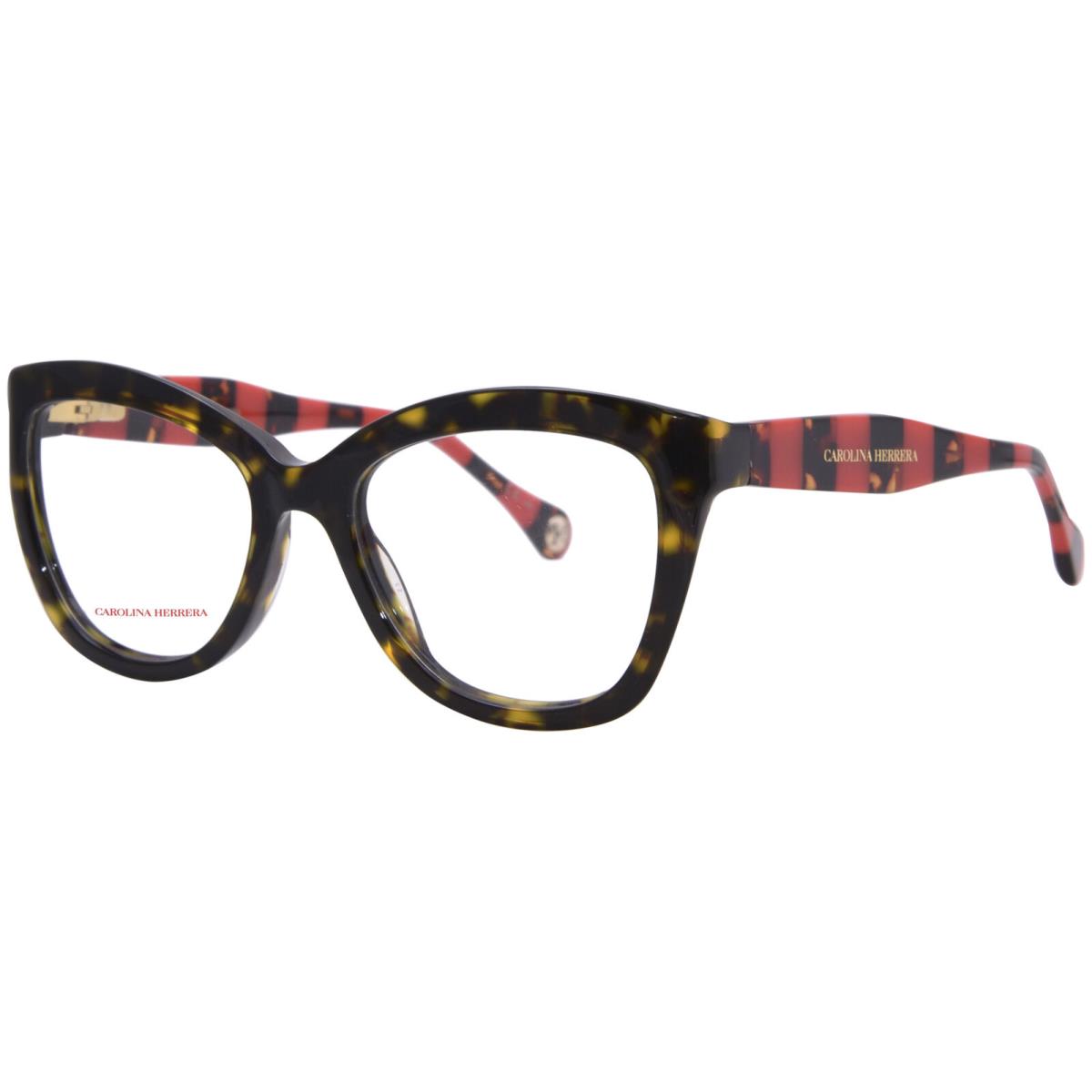 Carolina Herrera HER-0088 O63 Eyeglasses Women`s Havana Red Full Rim 53mm