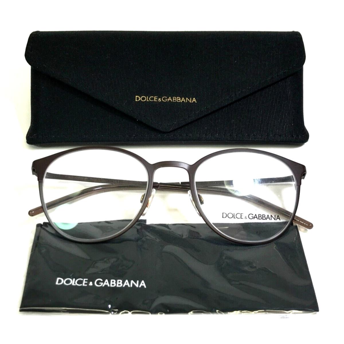 Dolce Gabbana Eyeglasses Frames DG1319 1320 Matte Brown Full Rim 51-21-140