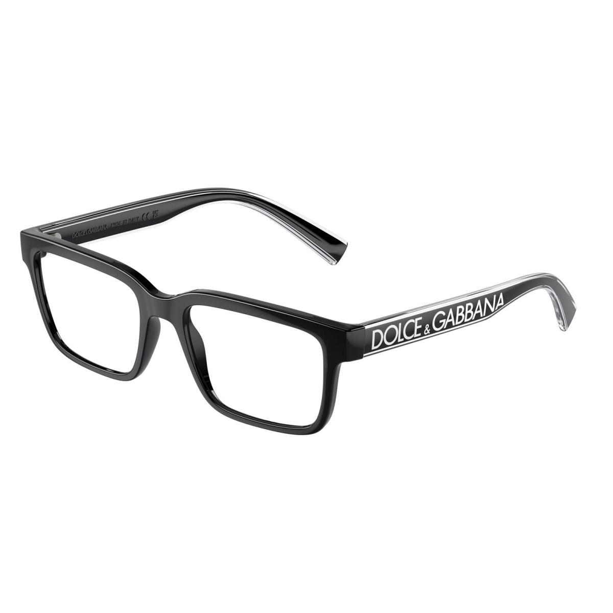 Dolce Gabbana DG5102 501 Black Demo Lens 53 mm Men`s Eyeglasses