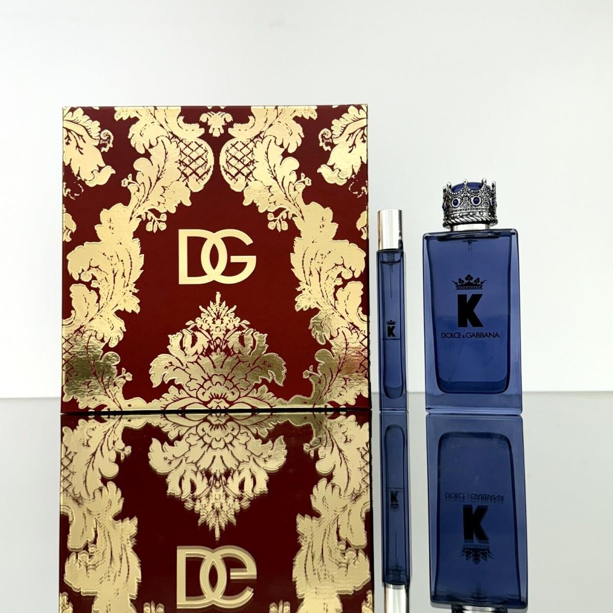 Dolce Gabbana K King 2pc Men Set 3.3oz Edp Spray + 0.33oz Edp Spray