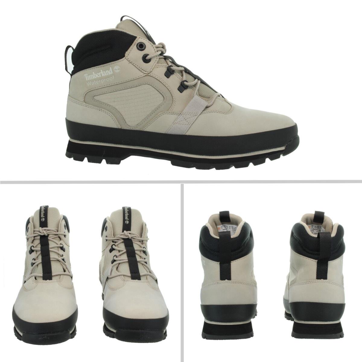 Timberland Men`s Euro Hiker Waterproof Mid Light Taupe Hiking Boots - Light Taupe