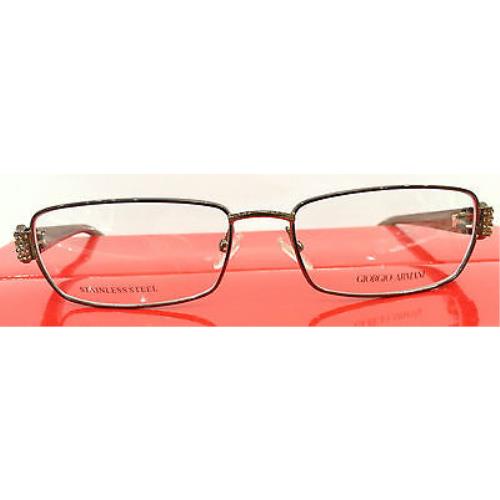 Giorgio Armani GA549 Njh Shiny Brown Metal Eyeglasses Store Display 53-16-125