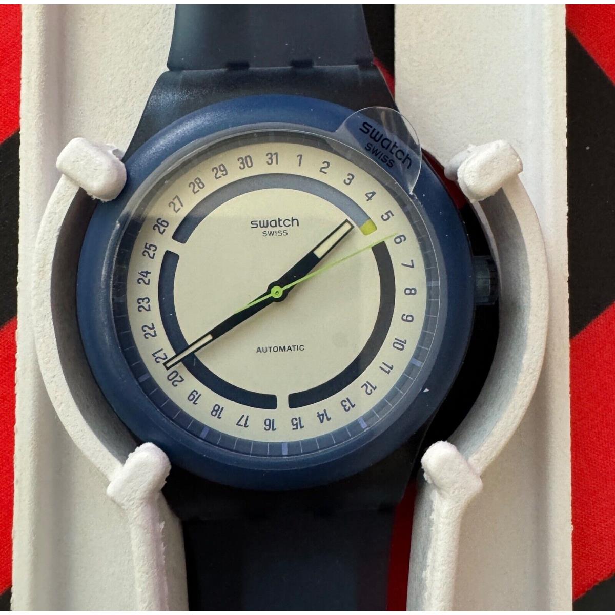 Swatch X Hodinkee Sistem51 Automatic Watch Blue Stoplight Neon Remix SO302402 NB