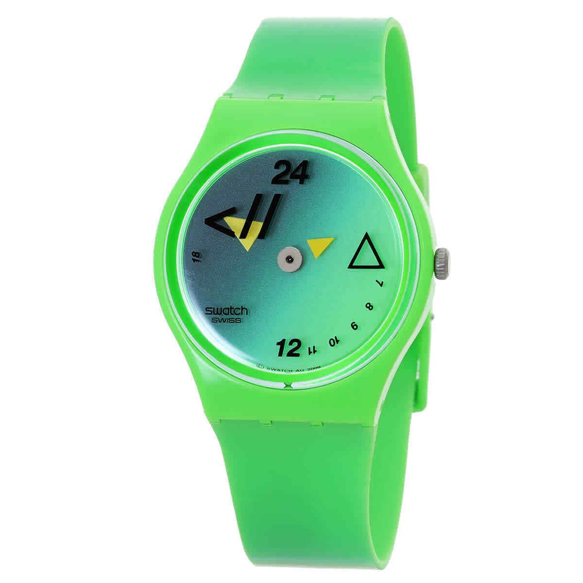 Swatch Fluo Quartz Green Dial Unisex Watch GZ216