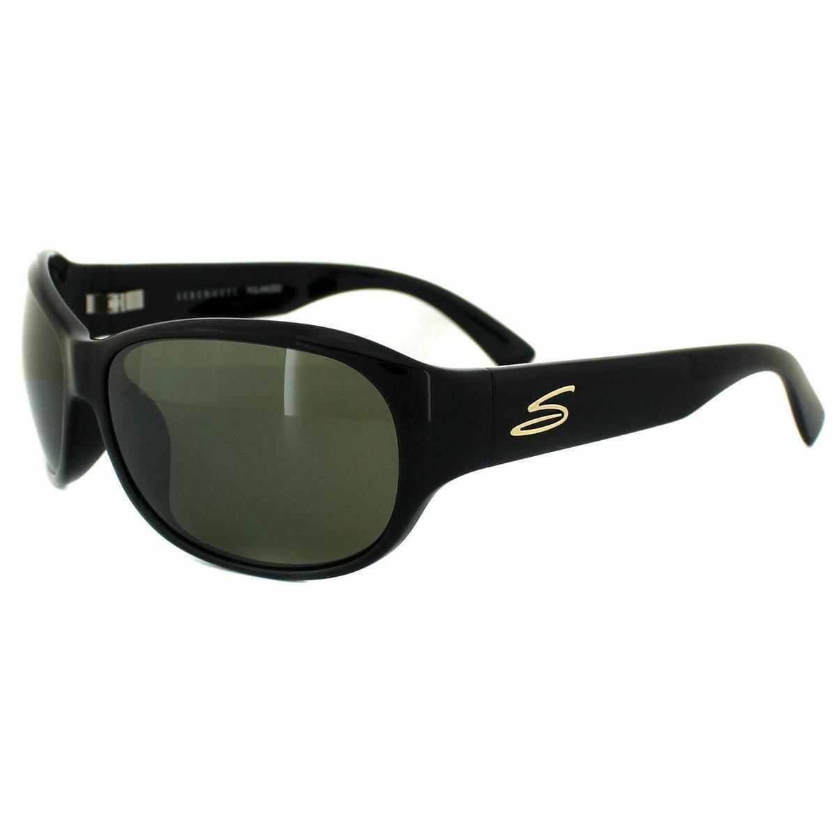 Serengeti Giada Sunglasses Shiny Black Mineral Polarized 555nm