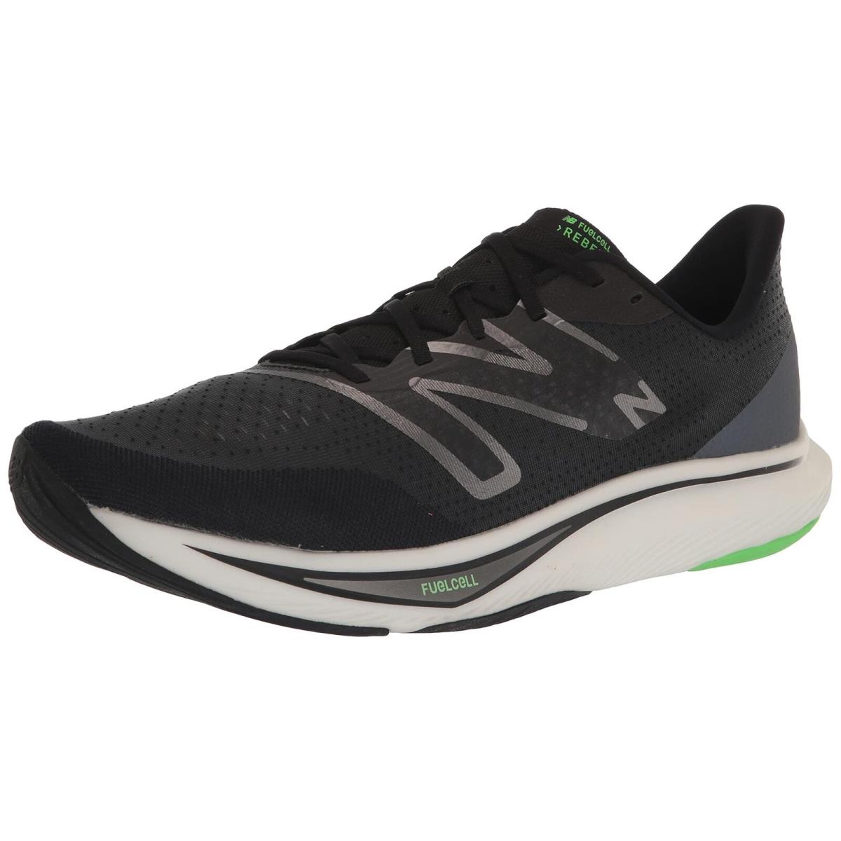 New Balance Men`s Fuelcell Rebel V3 Running Shoe Black/infinity Blue/vibrant Sp - Beige