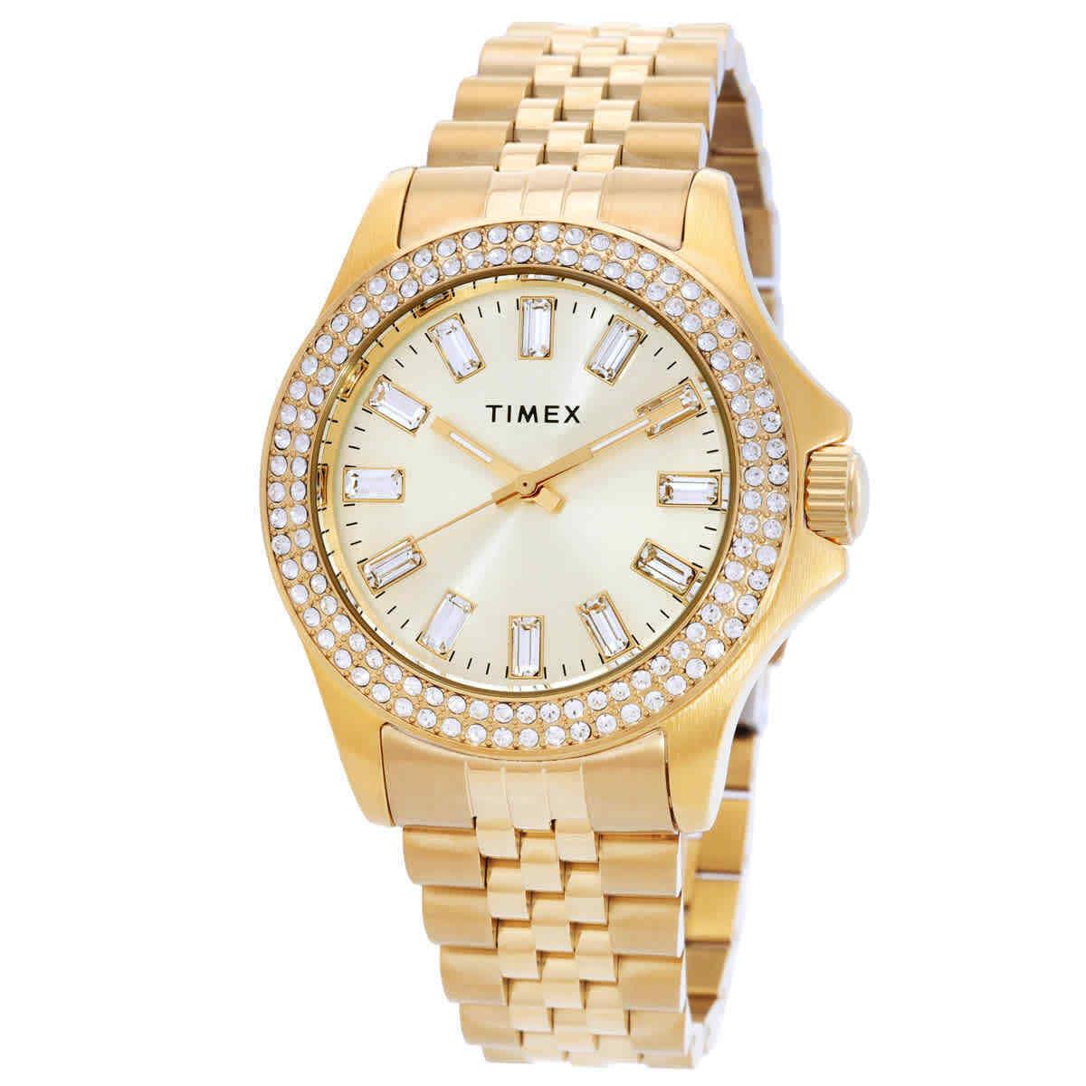 Timex Kaia Quartz Diamond Crystal Silver Dial Ladies Watch TW2V80000VQ