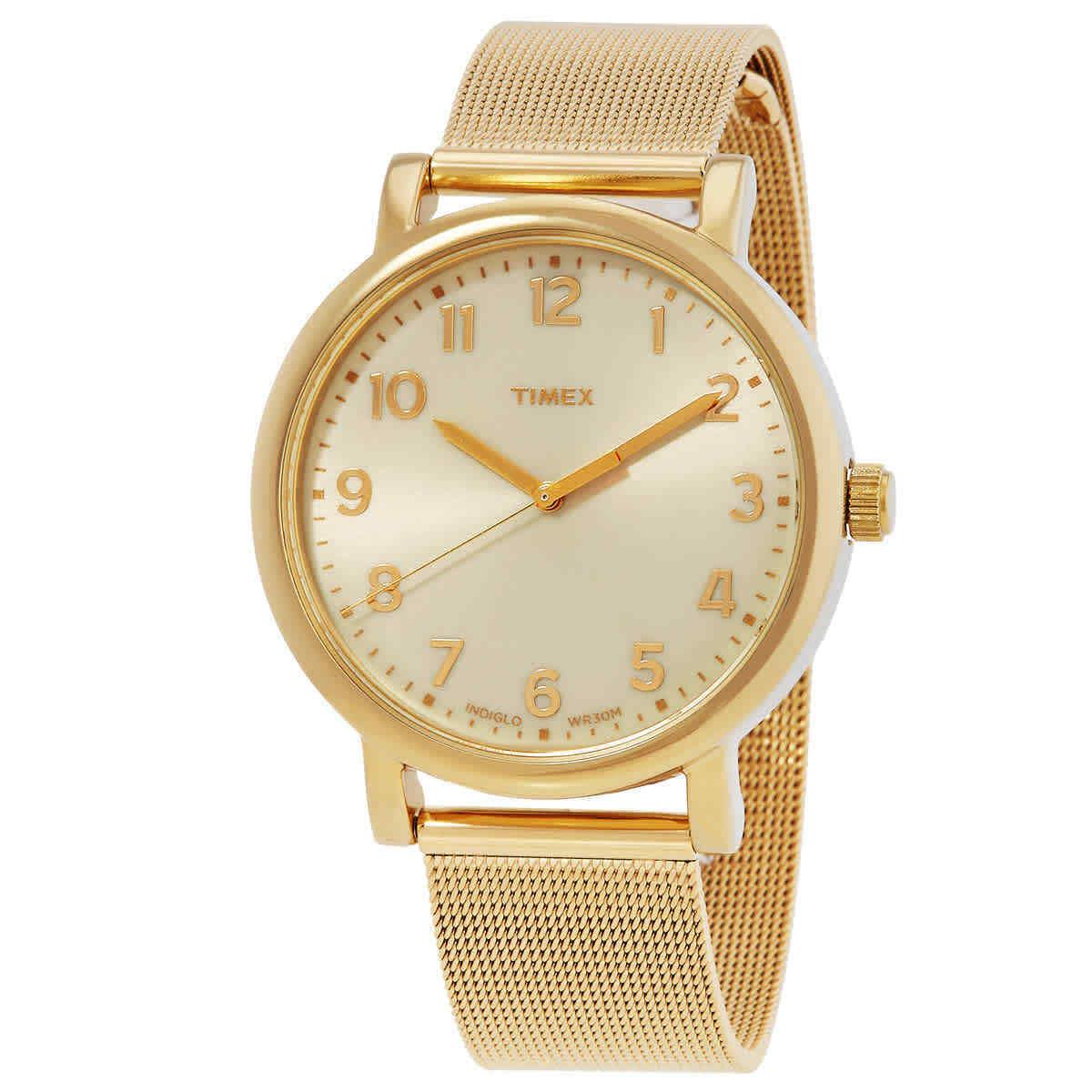 Timex Originals Quartz Champagne Dial Watch T2N598ZA