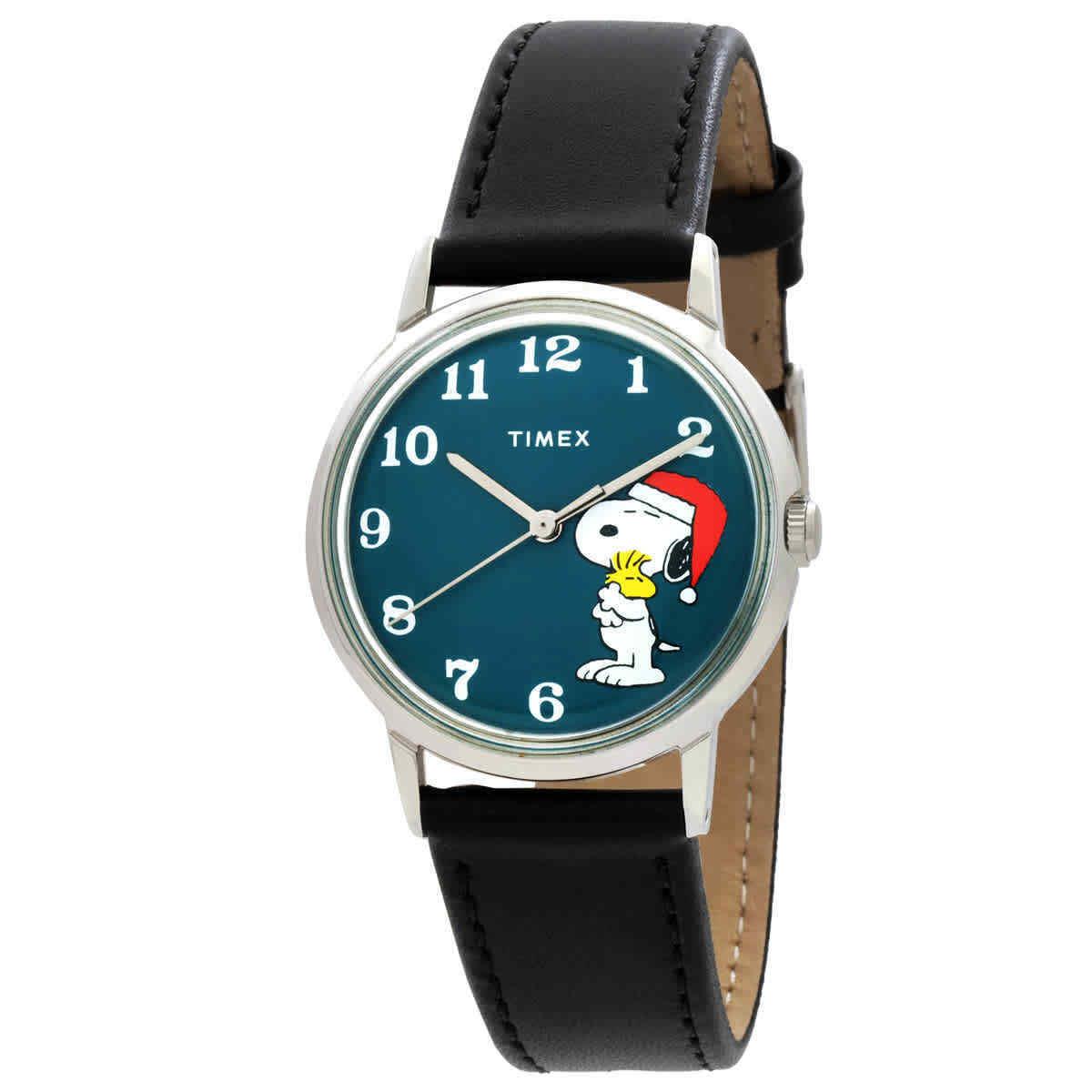 Timex Marlin X Snoopy Holiday Hand Wind Blue Dial Watch TW2V63200ZV