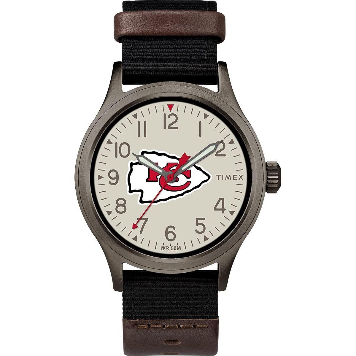 Timex Men`s Twzfchimb Nfl Clutch Kansas City Chiefs Watch