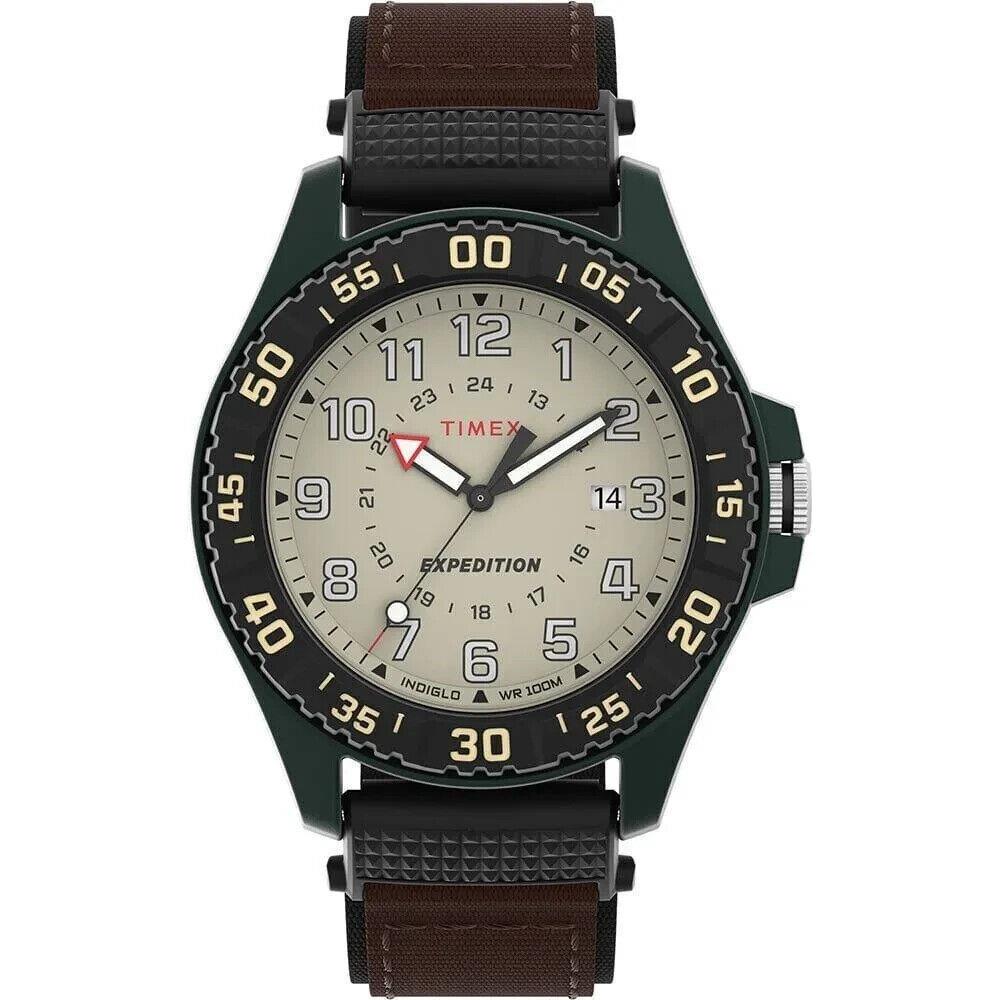 Timex TW4B26500 Men`s Expedition Acadia Brown Nylon Watch Indiglo Date