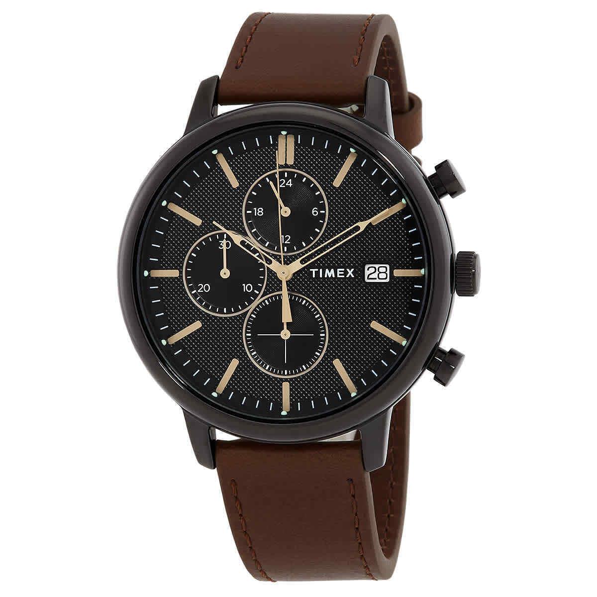 Timex Chicago Chronograph Quartz Black Dial Men`s Watch TW2W13200