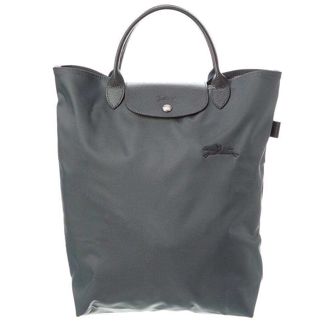 Longchamp Le Pliage Green Medium Canvas Tote Women`s Gray Ns