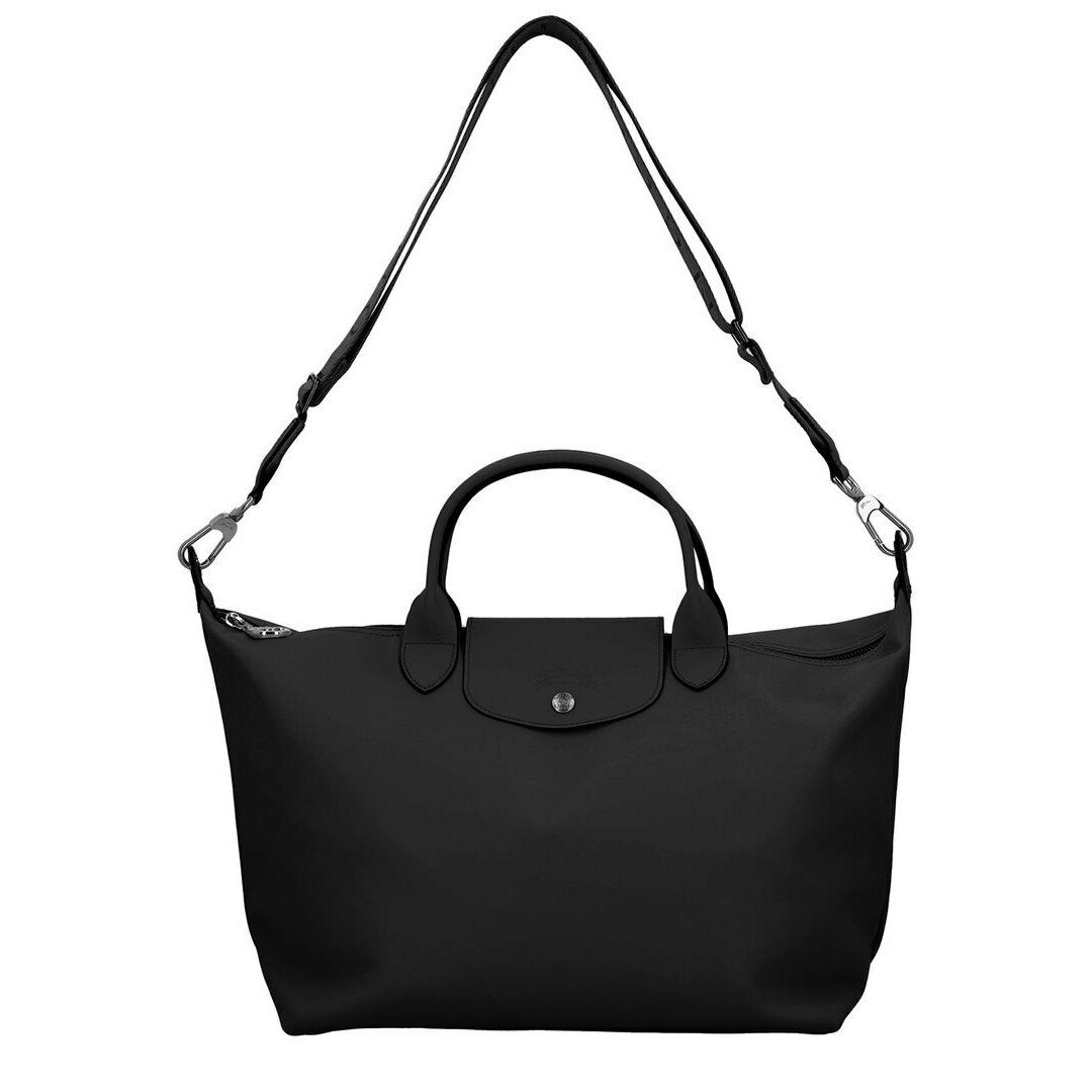 Longchamp Le Pliage Xtra Large Leather Handbag Women`s Black - Exterior: Black