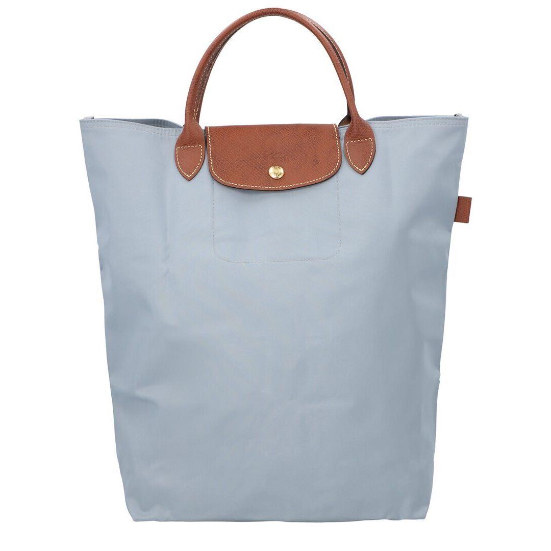 Longchamp NA Le Pliage Medium Canvas Tote Women`s Silver