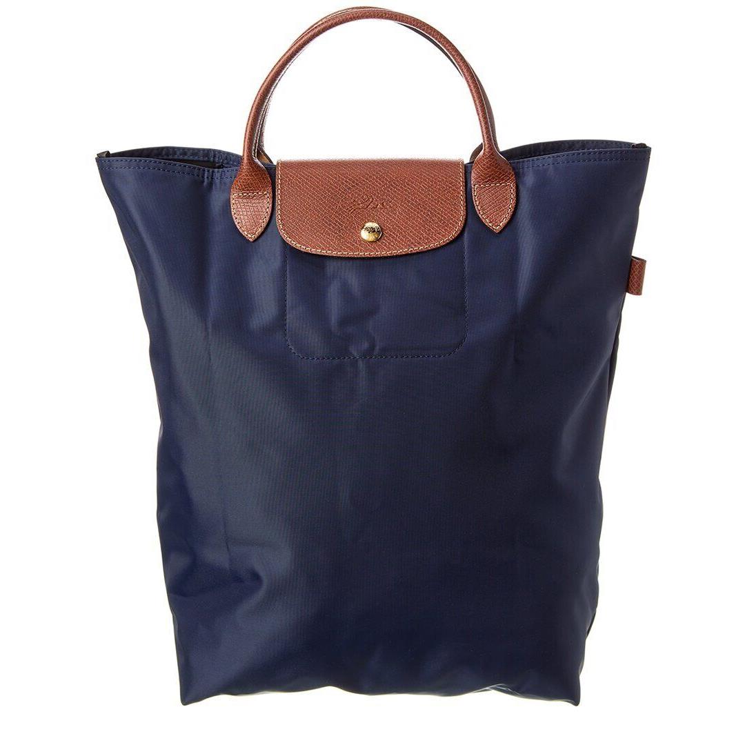 Longchamp Le Pliage Medium Canvas Tote Women`s Blue