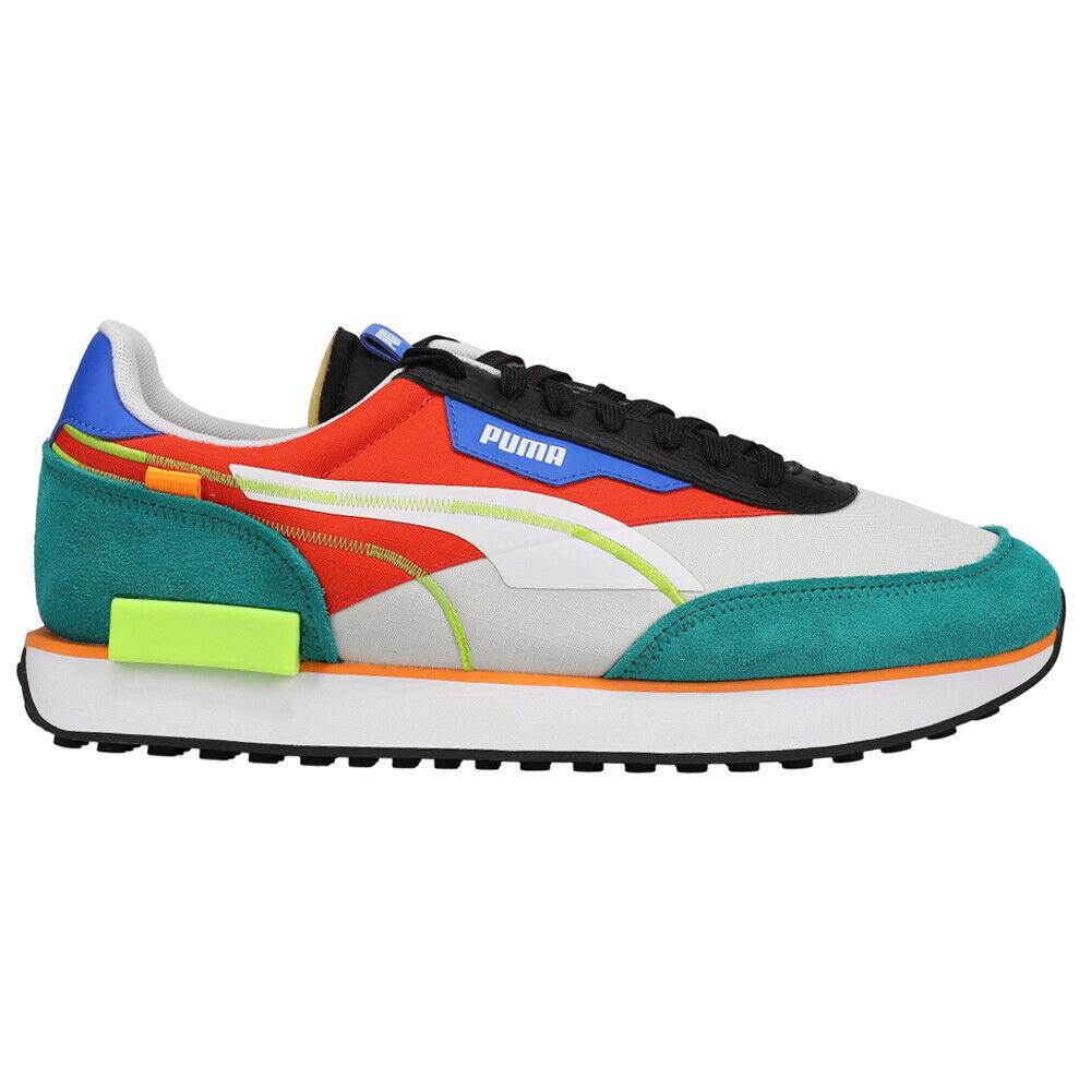 Puma Future Rider Twofold Sd Lace Up Mens Green Red Sneakers Casual Shoes 3810 - Green, Red