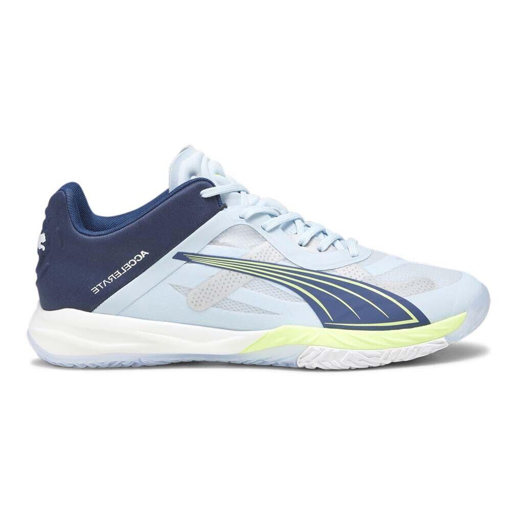 Puma Accelerate Nitro Sqd Racquet Sports Mens Blue Silver Sneakers Athletic Sh - Blue, Silver