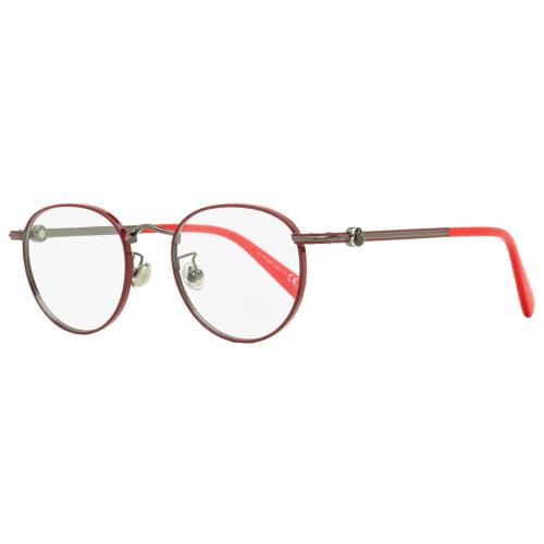 Moncler Oval Eyeglasses ML5204H 066 Shiny Red 48mm