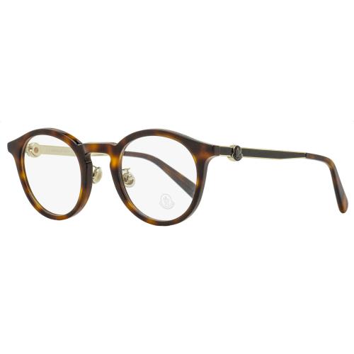 Moncler Round Eyeglasses ML5175H 052 Dark Havana 49mm