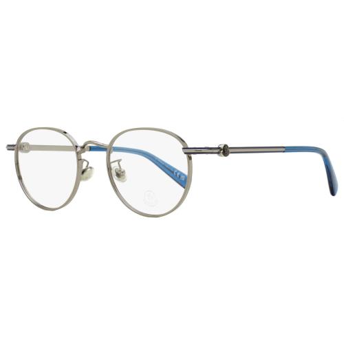 Moncler Oval Eyeglasses ML5204H 014 Ruthenium/blue 48mm