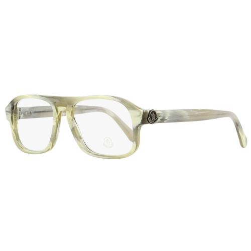 Moncler Rectangular Eyeglasses ML5198 060 Beige Horn 54mm