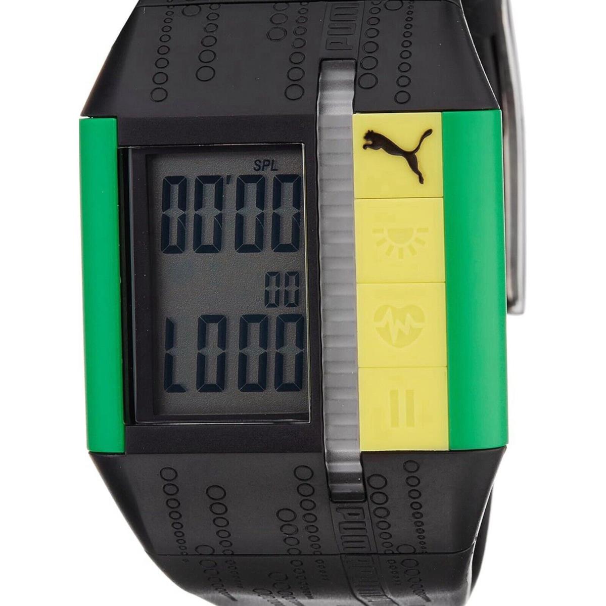 Puma Access Digital Watch Black/yellow/green Dial Unisex PU910501010 Rare