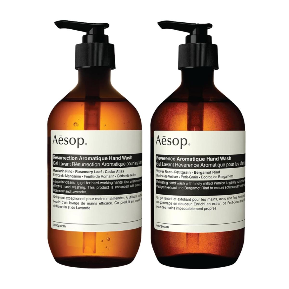 Aesop Reverence and Resurrection Aromatique Hand Wash Set Gently Cleanses