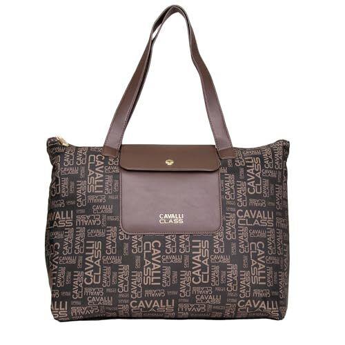 Cavalli Class Women`s Large Tote Handbag Chocolate