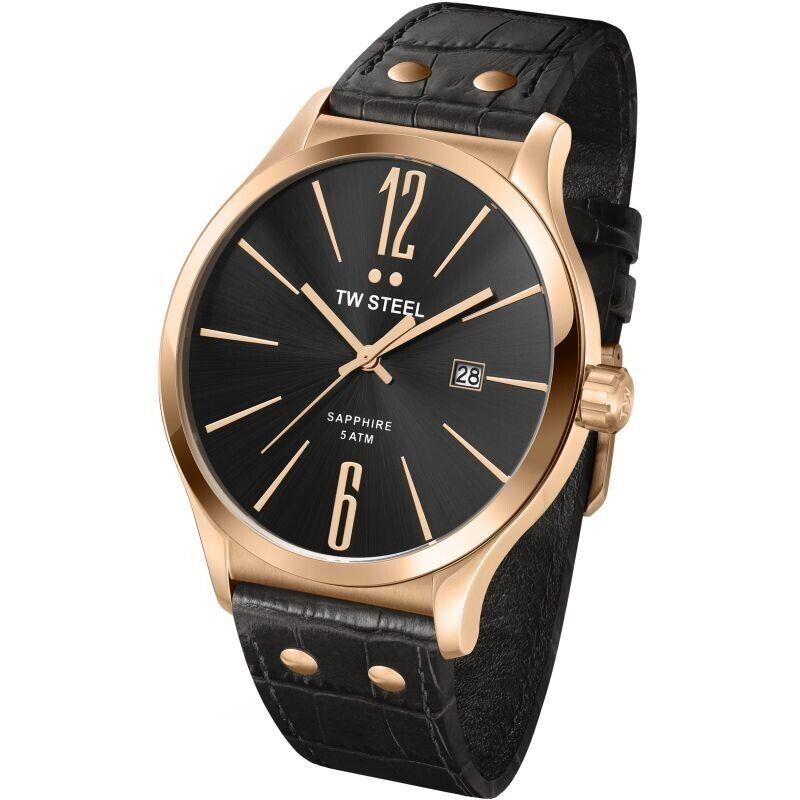 TW Steel Slim Line Rose Gold Tone Case Watch TW1303