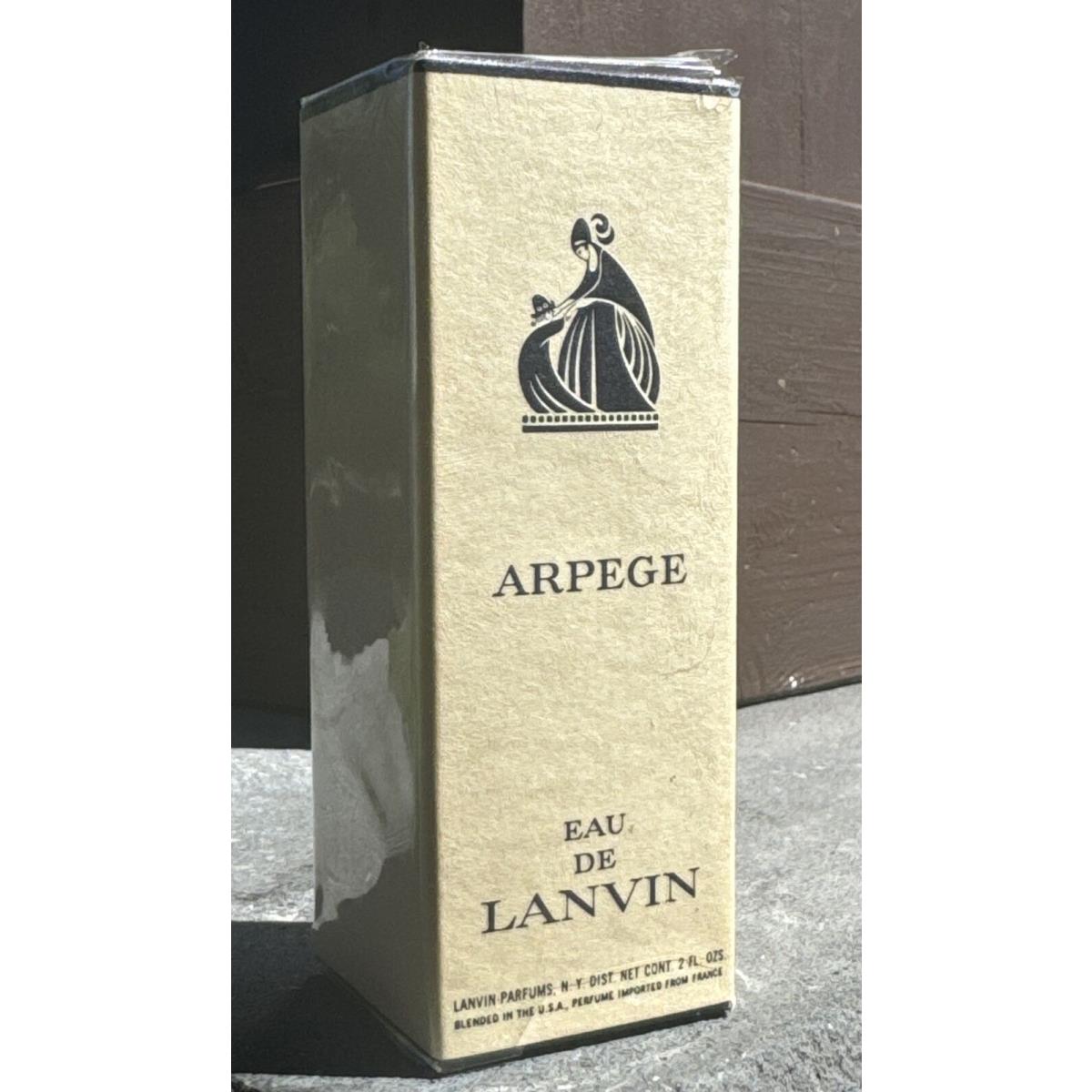 Vintage Arpege Eau de Lanvin Edt 2 fl oz Collectable Shape - 1940`s No 818