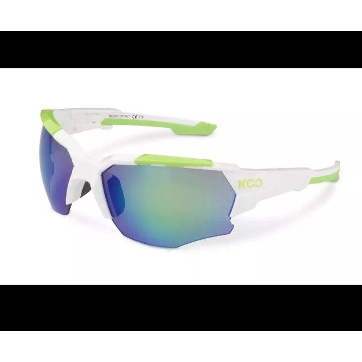 Koo Orion Sunglasses White Frame Lime Lenses