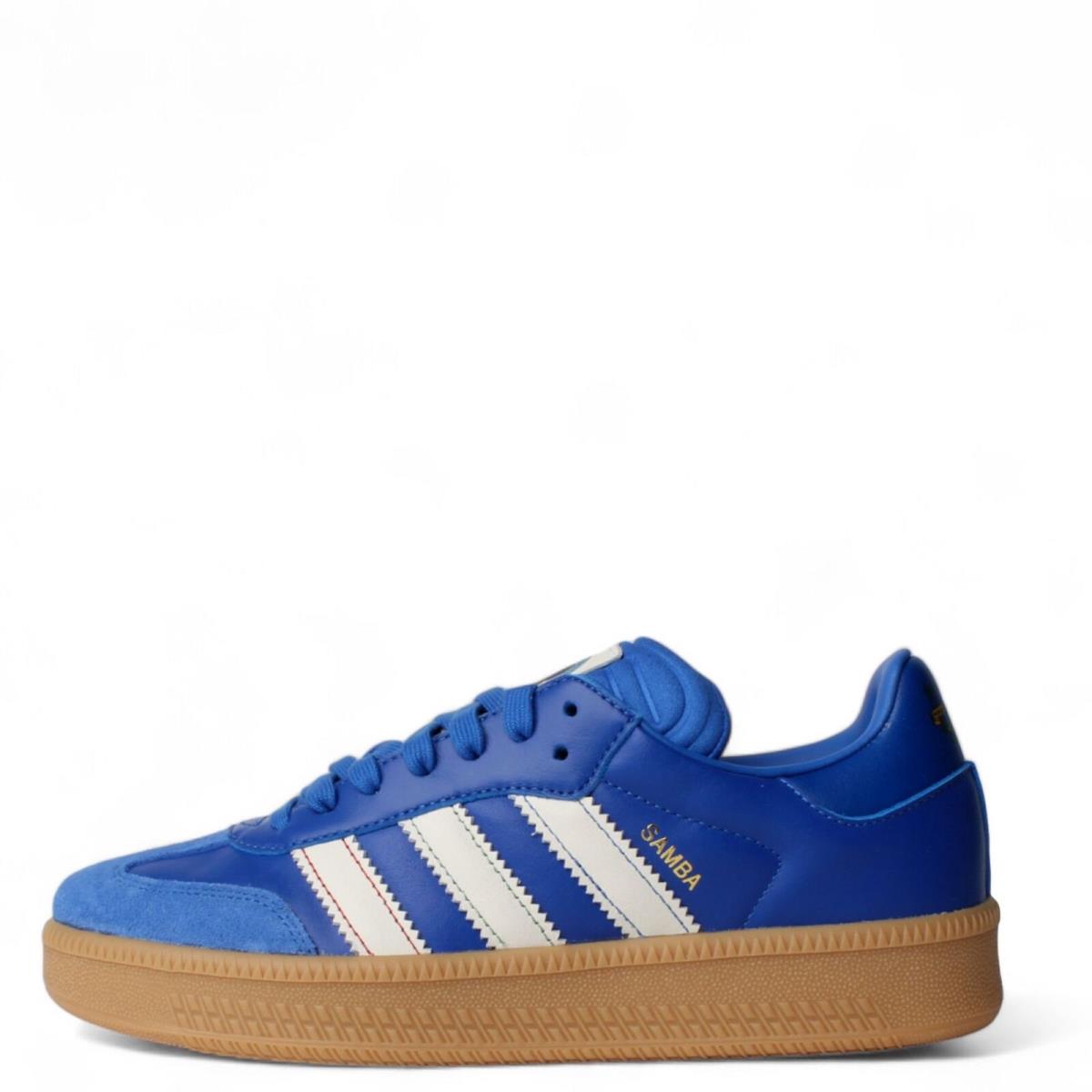 Men`s Adidas Samba Xlg Blue/cloud White-gum JI0865 - Blue/Cloud White-Gum