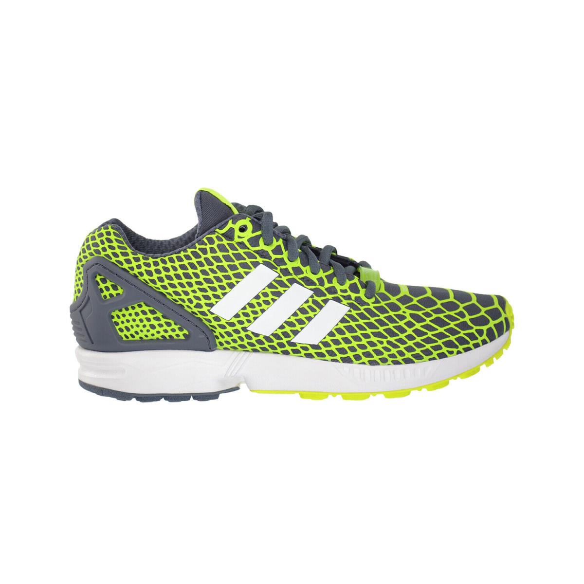 Adidas ZX Flux Techfit Mens Running Shoes Yellow-white-onix b24934 - White-White-Game Medium Brown-Wolf Grey