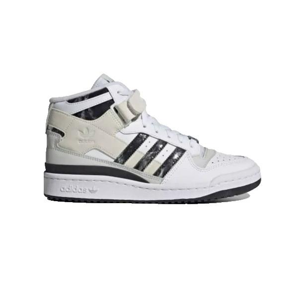 Adidas Forum Mid Womens Cloud White Black Athletic Shoes - Cloud White Black