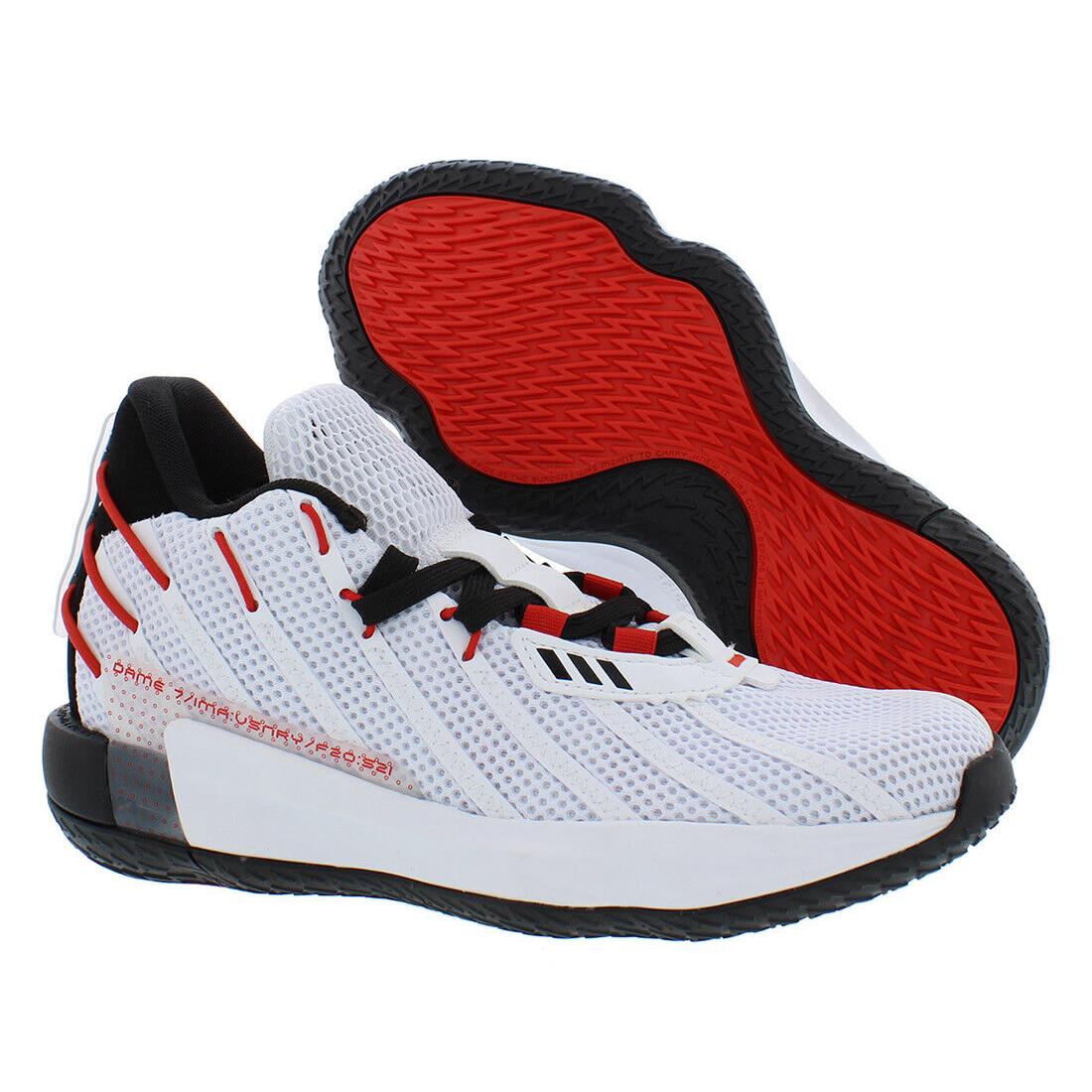 Adidas Dame 7 Unisex Shoes - White/Black/Scarlet, Main: White