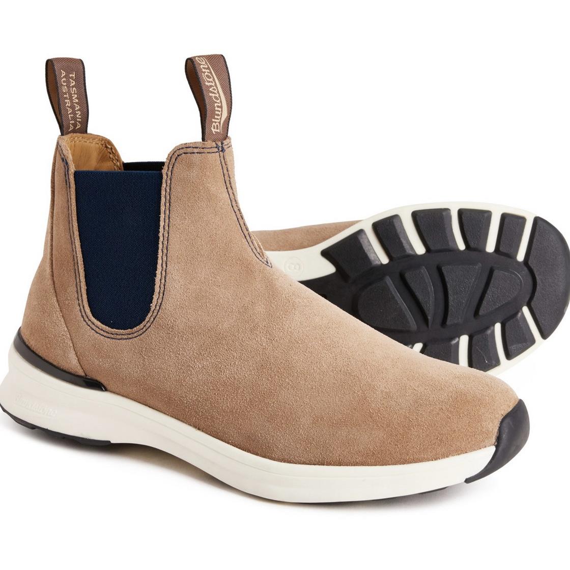 Blundstone Women`s 2146 Chelsea Sneaker Boots - Suede - Sand/Navy