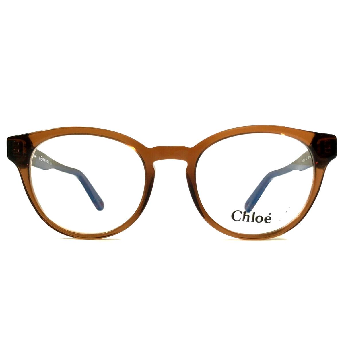 Chloe Eyeglasses Frames CE2746 210 Clear Brown Round Full Rim 49-19-140