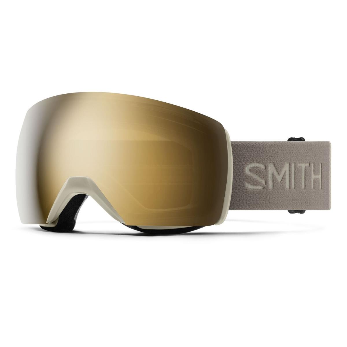 Smith Skyline XL Snow Goggles Chalk Frame Chromapop Sun Black Gold Mirror Lens