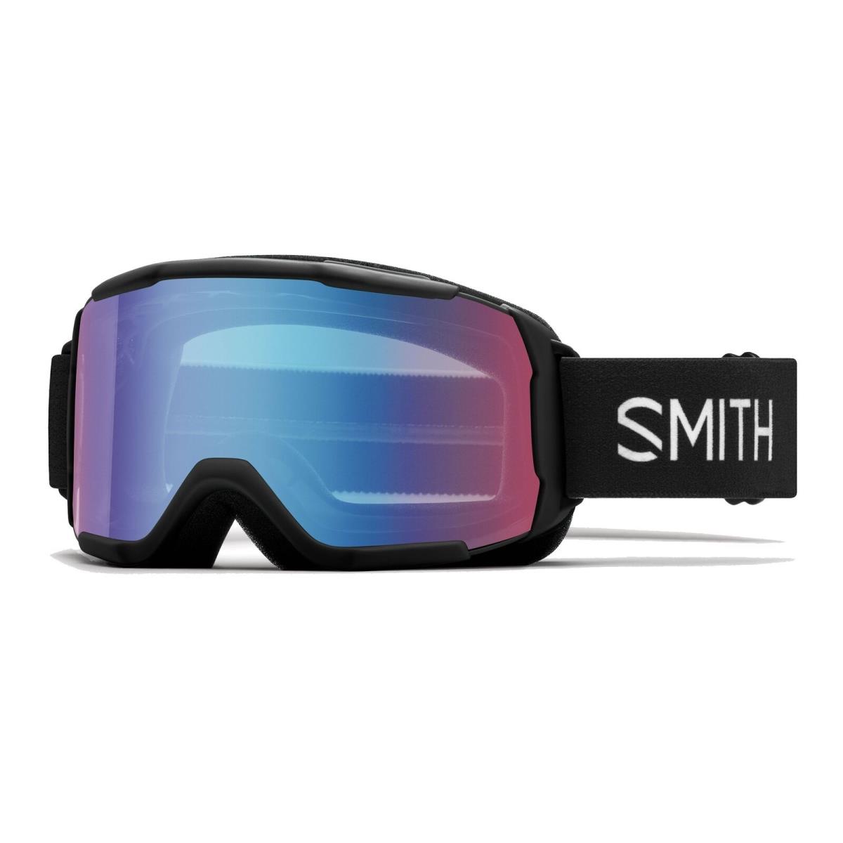 Smith Daredevil Kid`s Snow Goggles Black Frame Blue Sensor Mirror Lens