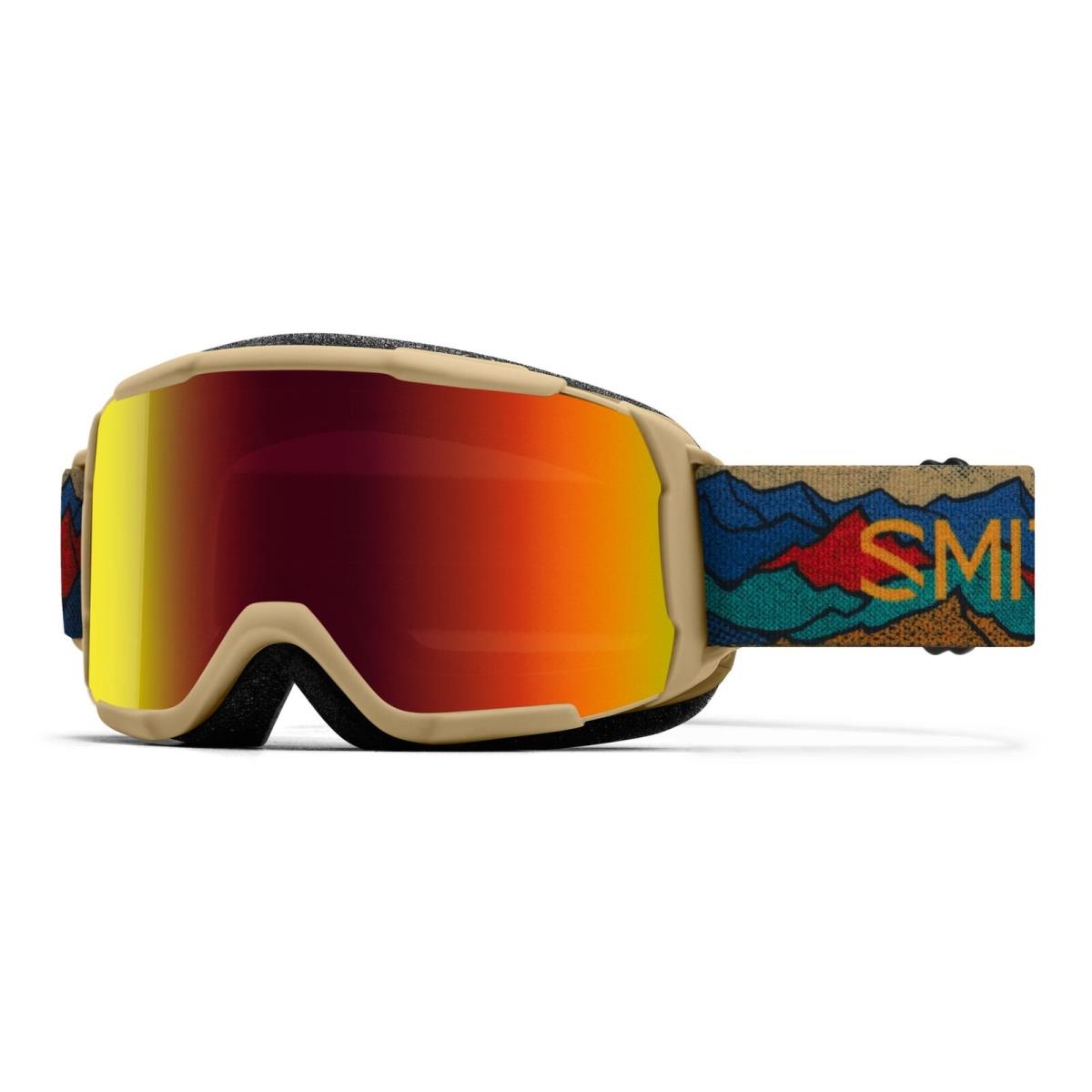 Smith Daredevil Kid`s Snow Goggles Sandstorm Summits Frame Red Sol-x Mirror Le