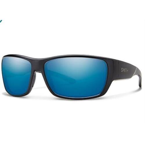 Smith Forge Sunglasses Matte Black Frame Blue Lenses