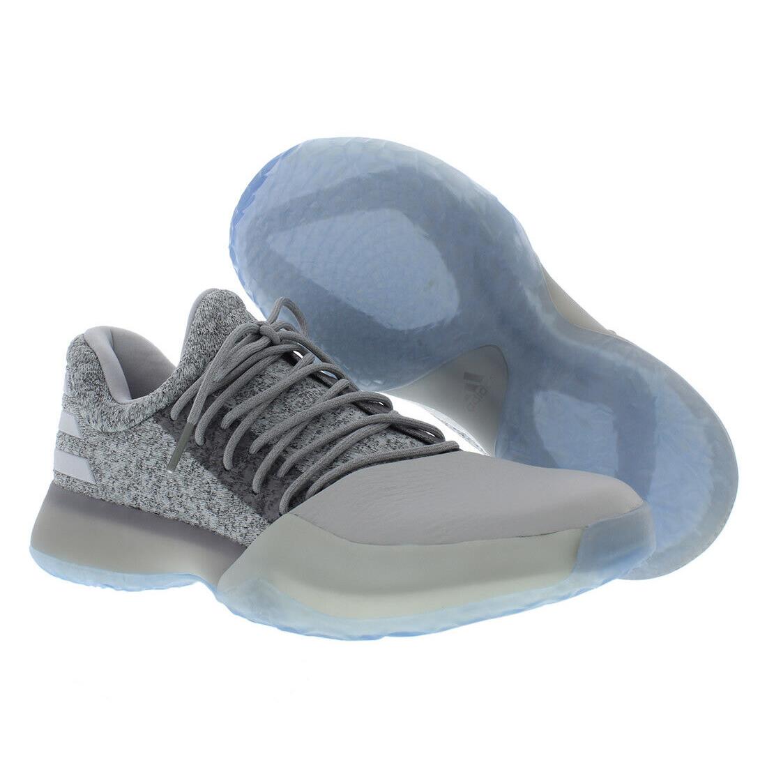 Adidas Harden Vol.1 Boys Shoes Size 5 Color: Grey/heather - Grey/Heather, Main: Grey