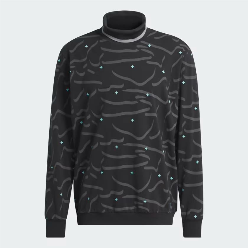 Adidas Men`s Adicross Long Sleeve Turtleneck Golf Polo Shirt Size: Small