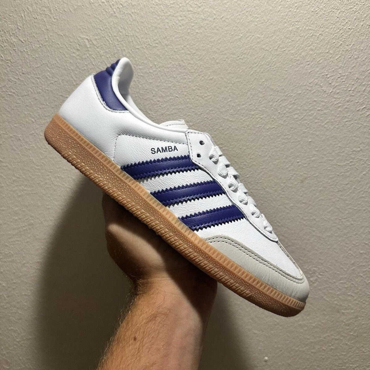 Adidas Samba OG White Energy Ink Purple Gum IF6514 Womens Size 6.5 Shoes