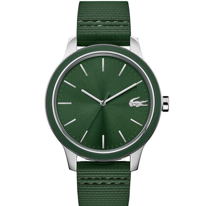 Lacoste 2011085 12.12 Green Dial Green Silicone Strap Men`s Watch