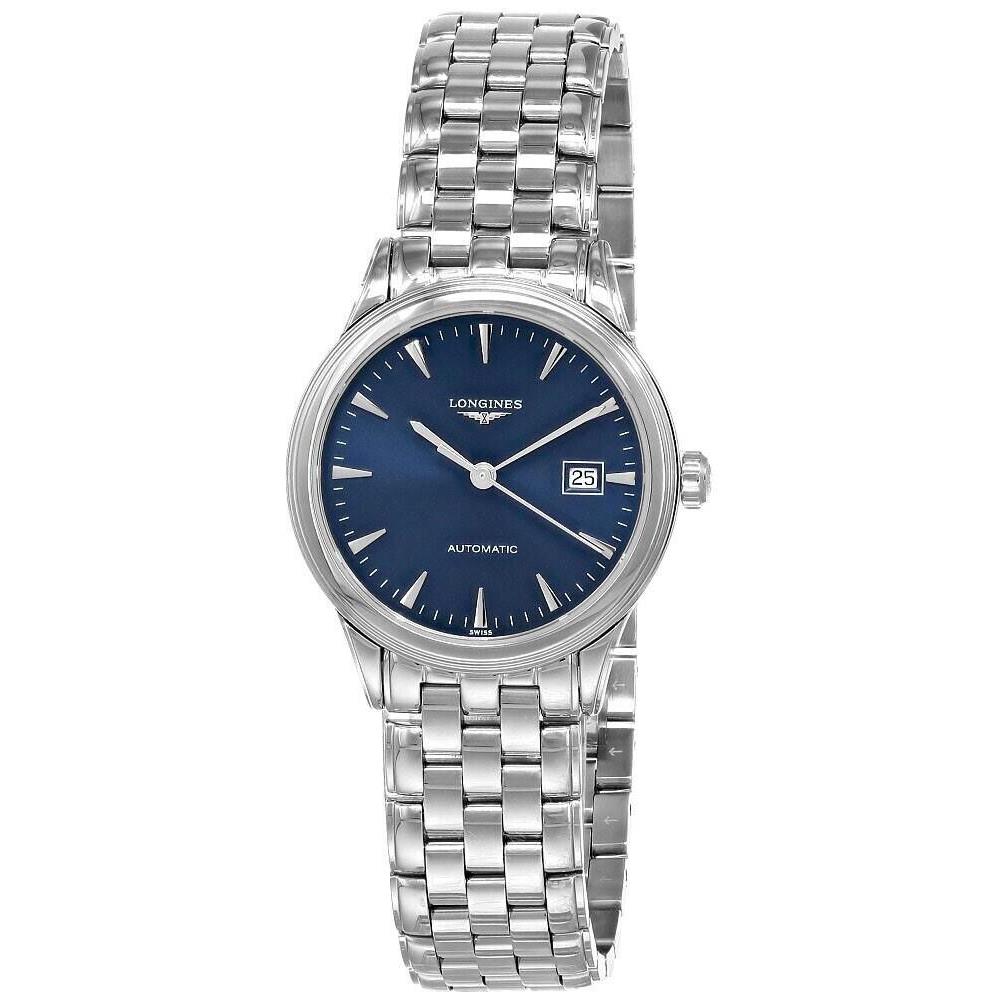 Longines Flagship Automatic 30MM Women`s Watch L4.374.4.92.6 / L43744926 - Dial: Blue, Band: Silver, Bezel: Silver