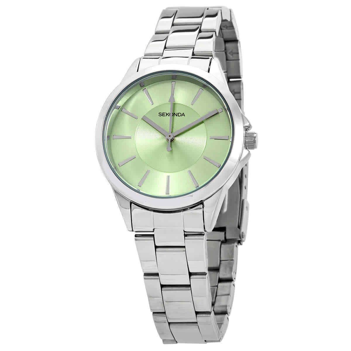 Longines Sekonda Quartz Green Dial Ladies Watch 2632